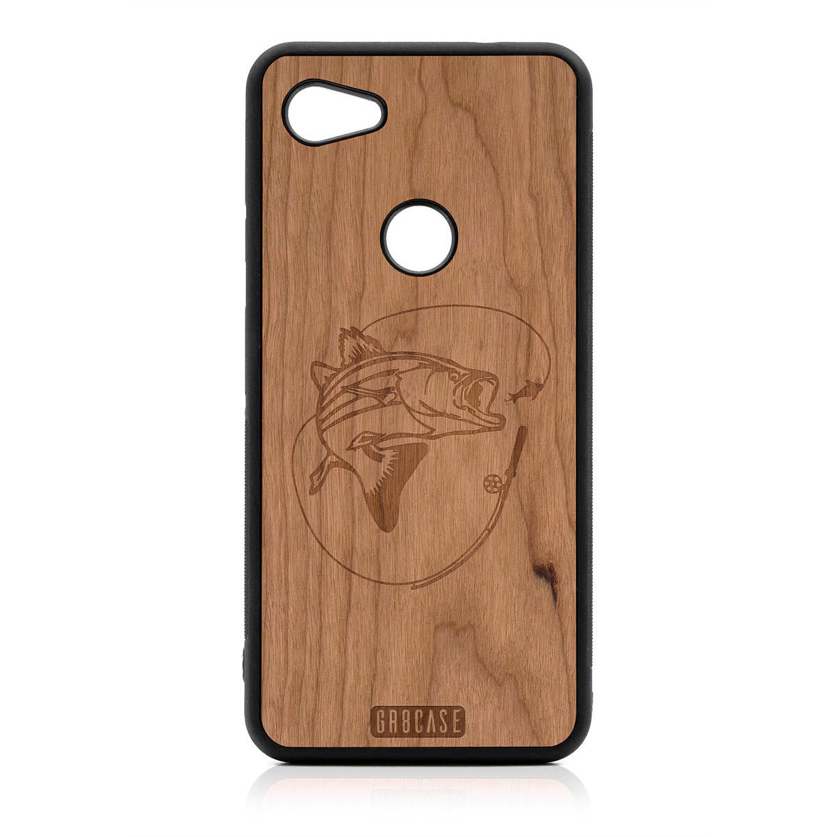Fish and Reel Design Wood Case For Google Pixel 3A by GR8CASE