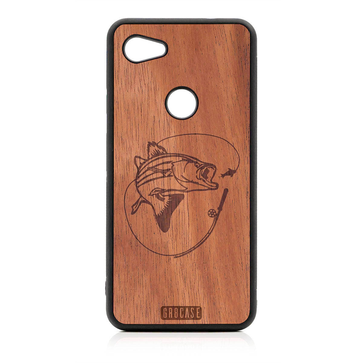 Fish and Reel Design Wood Case For Google Pixel 3A by GR8CASE