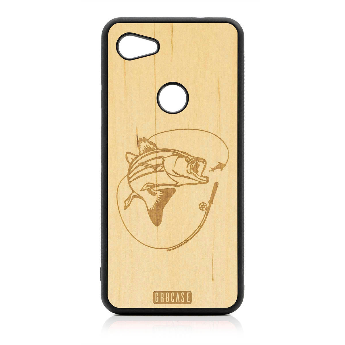 Fish and Reel Design Wood Case For Google Pixel 3A by GR8CASE