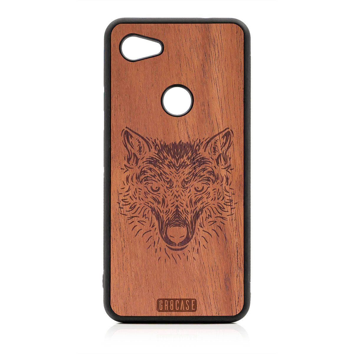 Furry Wolf Design Wood Case For Google Pixel 3A