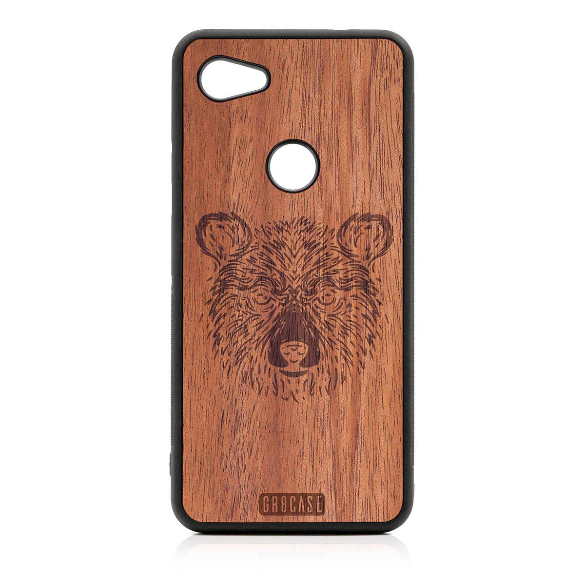 Furry Bear Design Wood Case For Google Pixel 3A