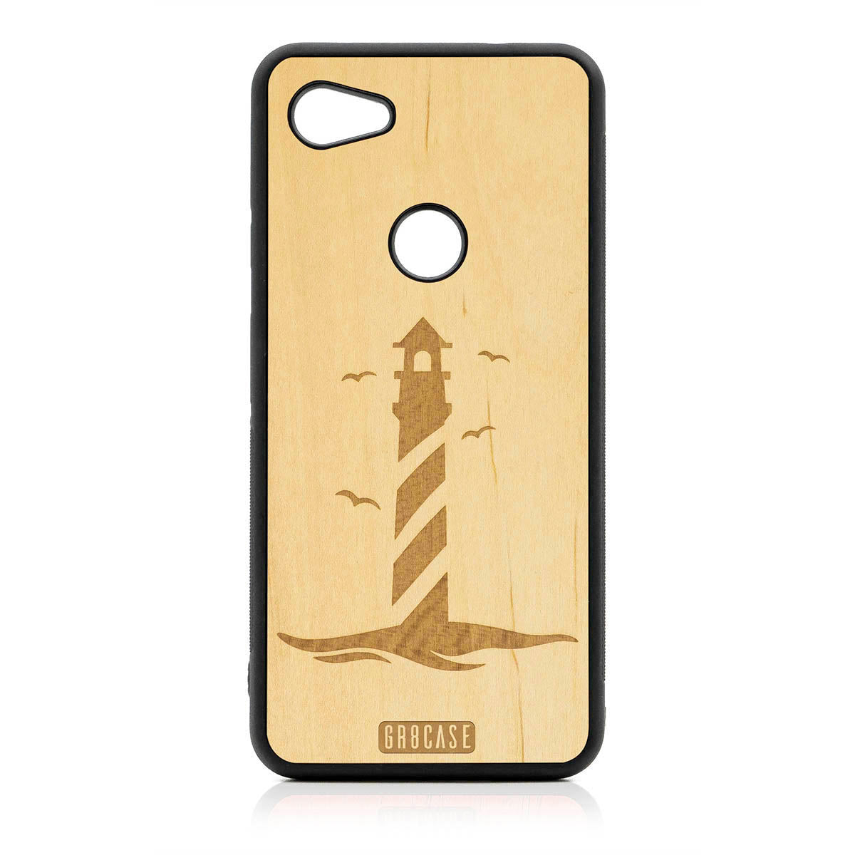 Lighthouse Design Wood Case For Google Pixel 3A