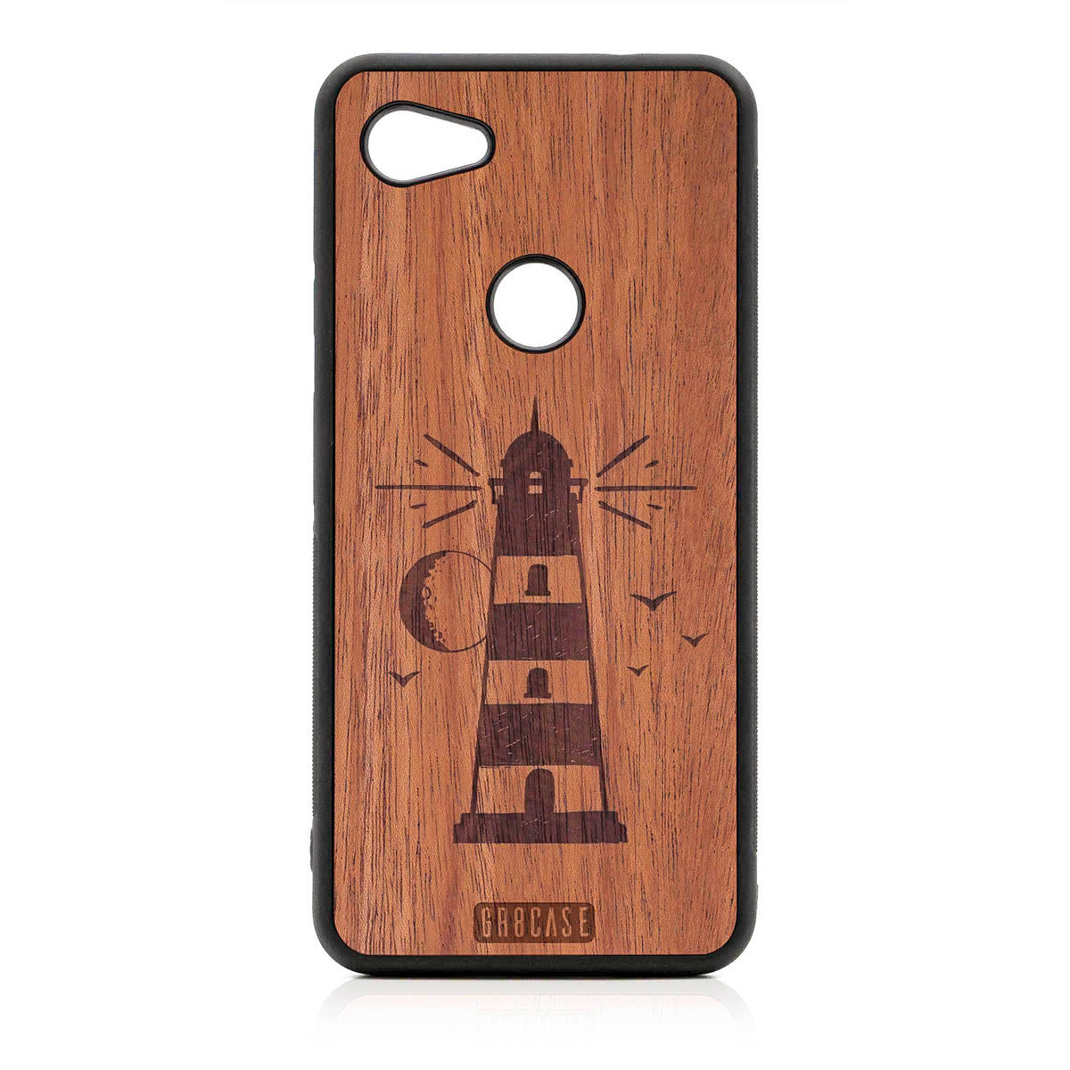 Midnight Lighthouse Design Wood Case For Google Pixel 3A
