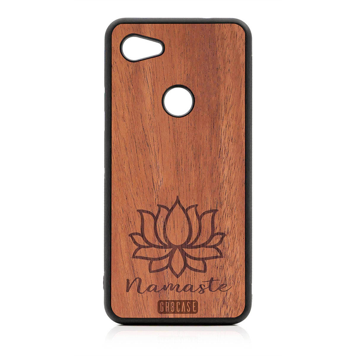 Namaste (Lotus Flower) Design Wood Case For Google Pixel 3A