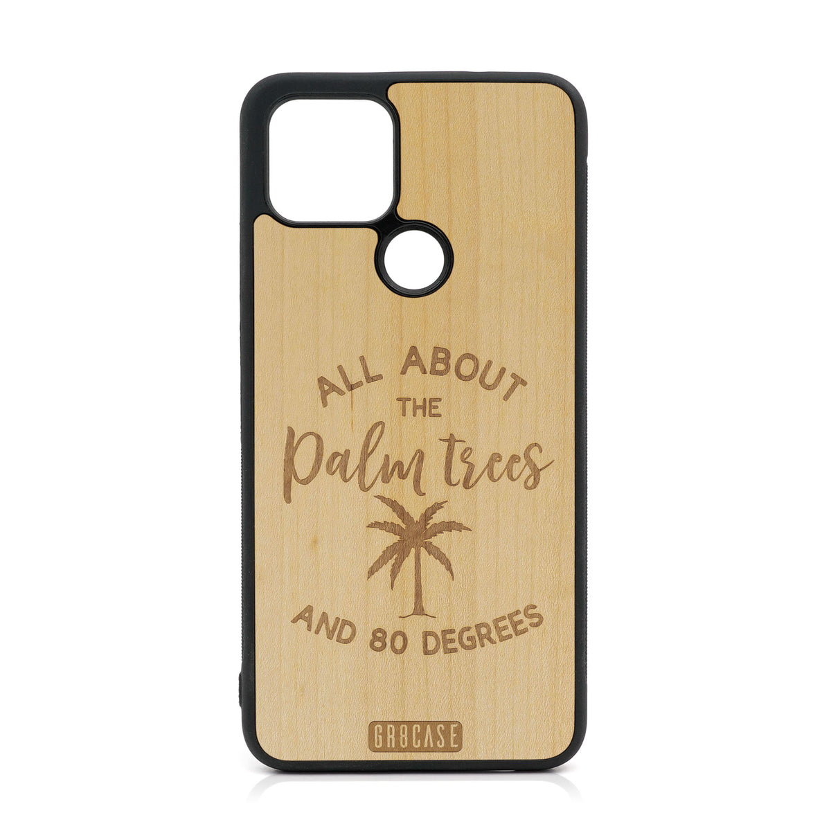 All About The Palm Trees And 80 Degree Design Wood Case For Google Pixel 5 XL/4A 5G