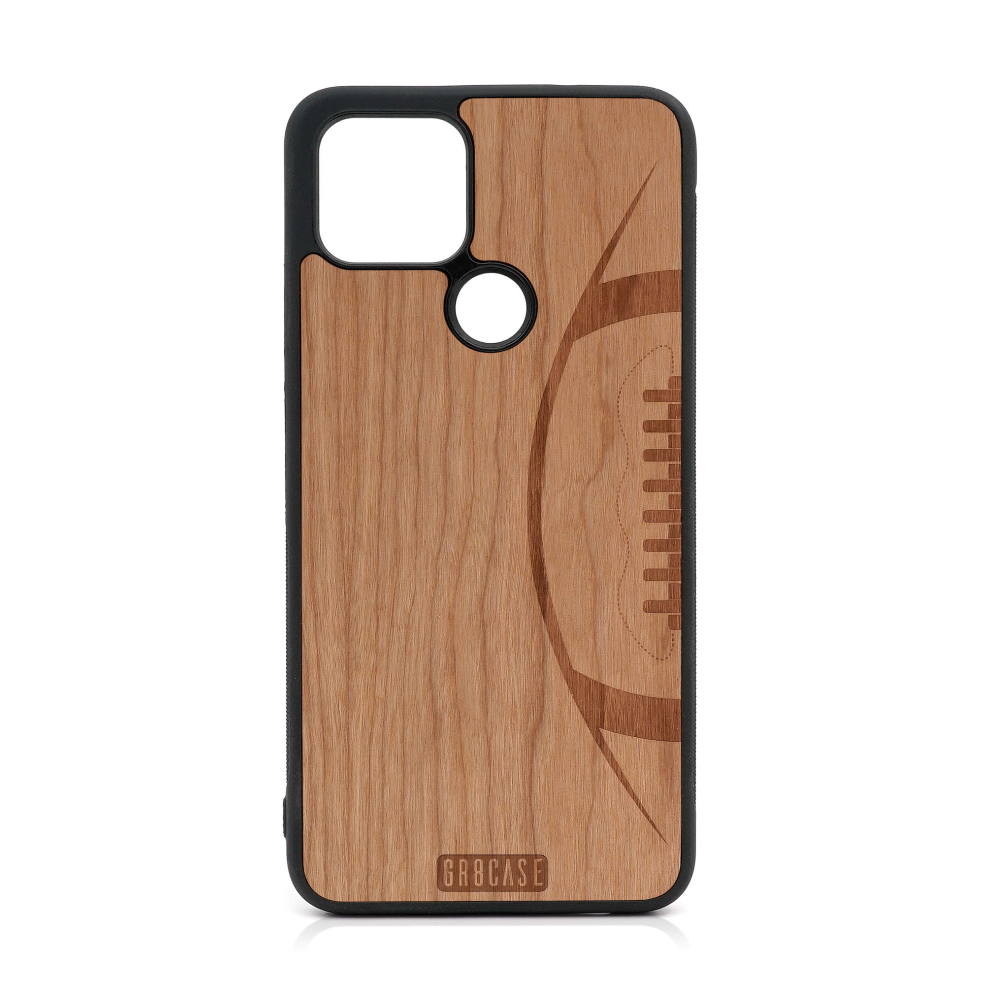 Football Design Wood Case For Google Pixel 5 XL/4A 5G