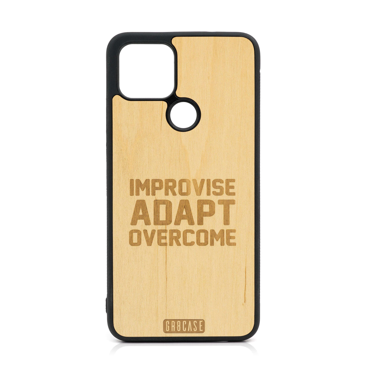 Improvise Adapt Overcome Design Wood Case For Google Pixel 5 XL/4A 5G