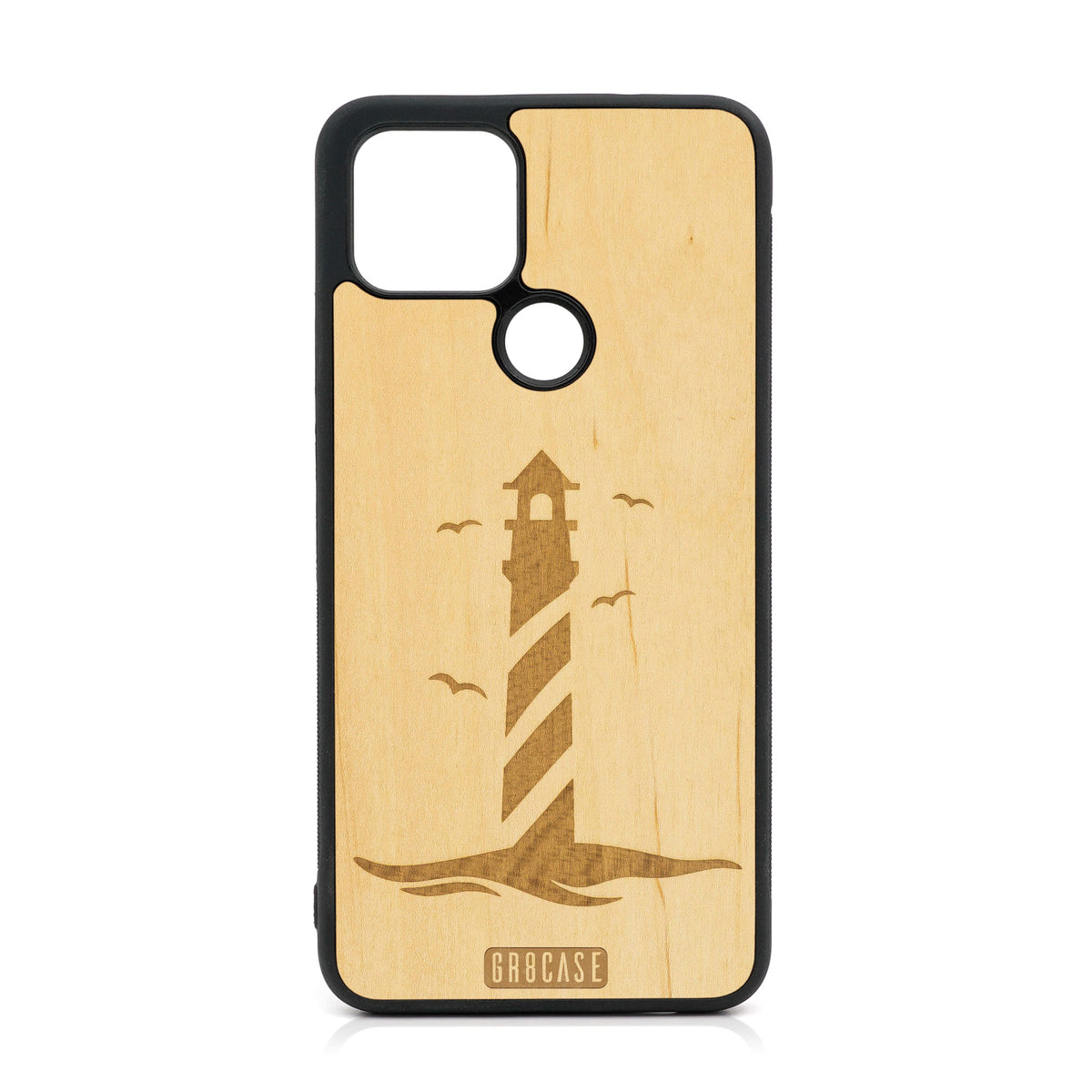 Lighthouse Design Wood Case For Google Pixel 5 XL/4A 5G