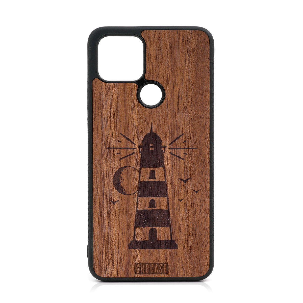 Midnight Lighthouse Design Wood Case For Google Pixel 5 XL/4A 5G