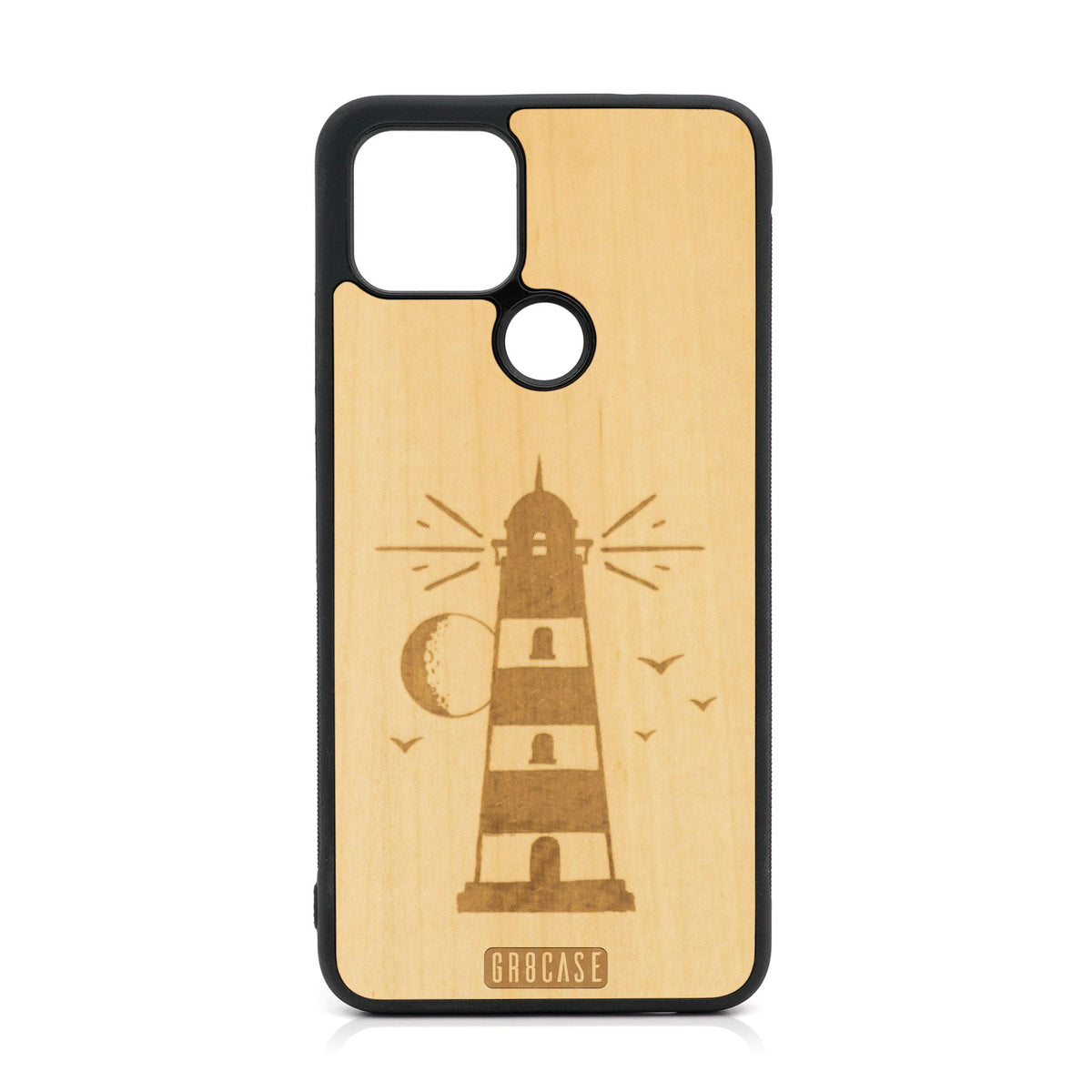 Midnight Lighthouse Design Wood Case For Google Pixel 5 XL/4A 5G