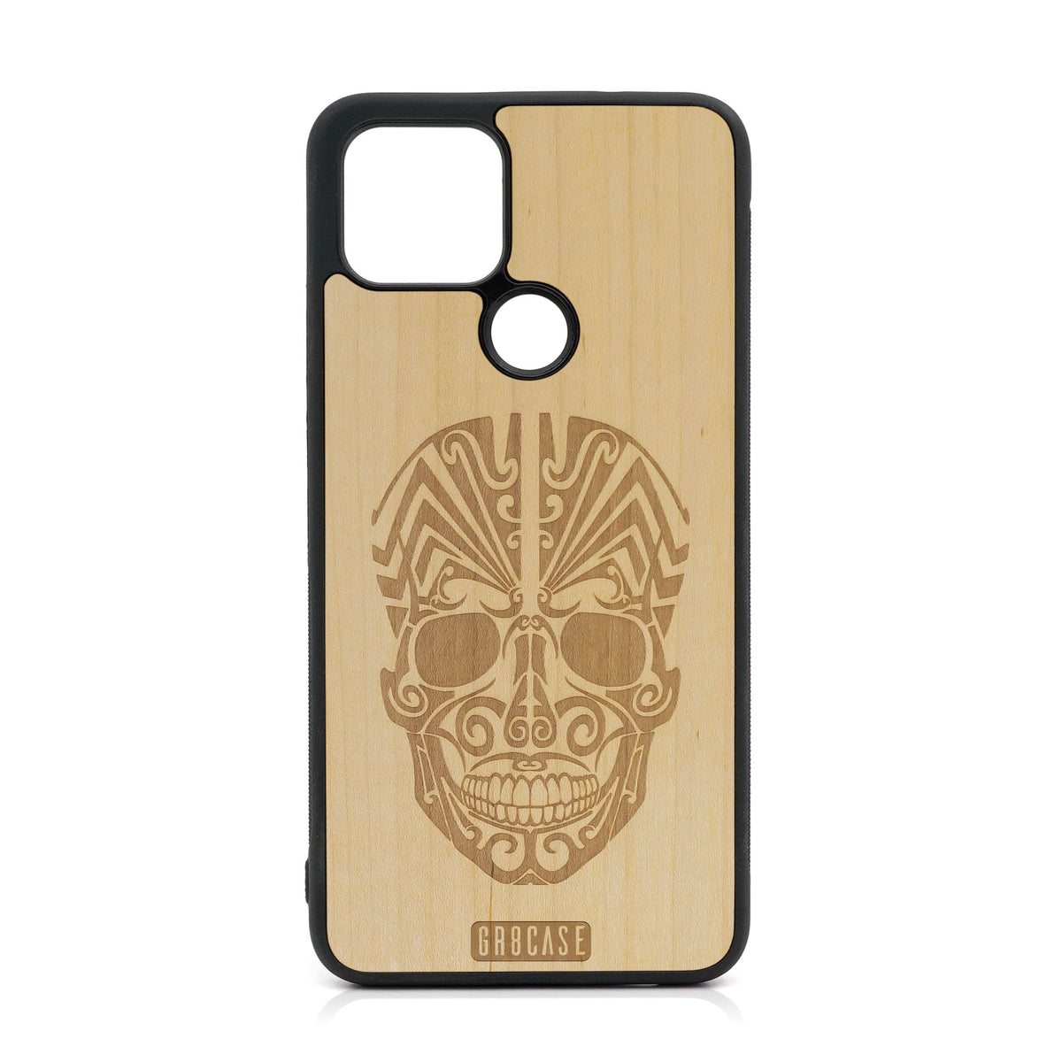 Skull Design Wood Case For Google Pixel 5 XL/4A 5G