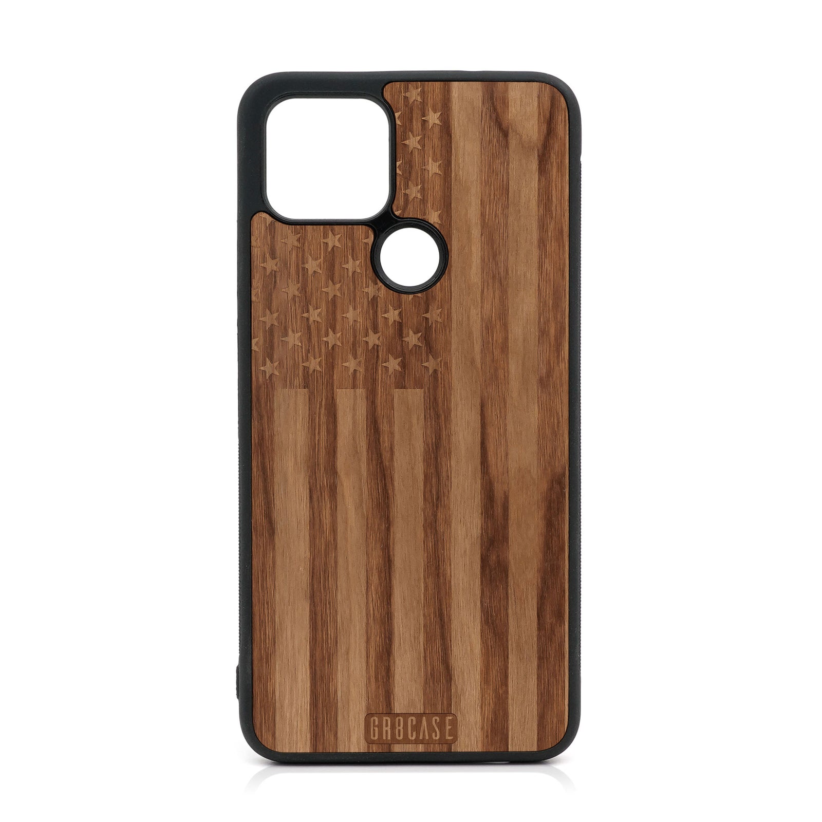 USA Flag Design Wood Case For Google Pixel 5 XL/4A 5G