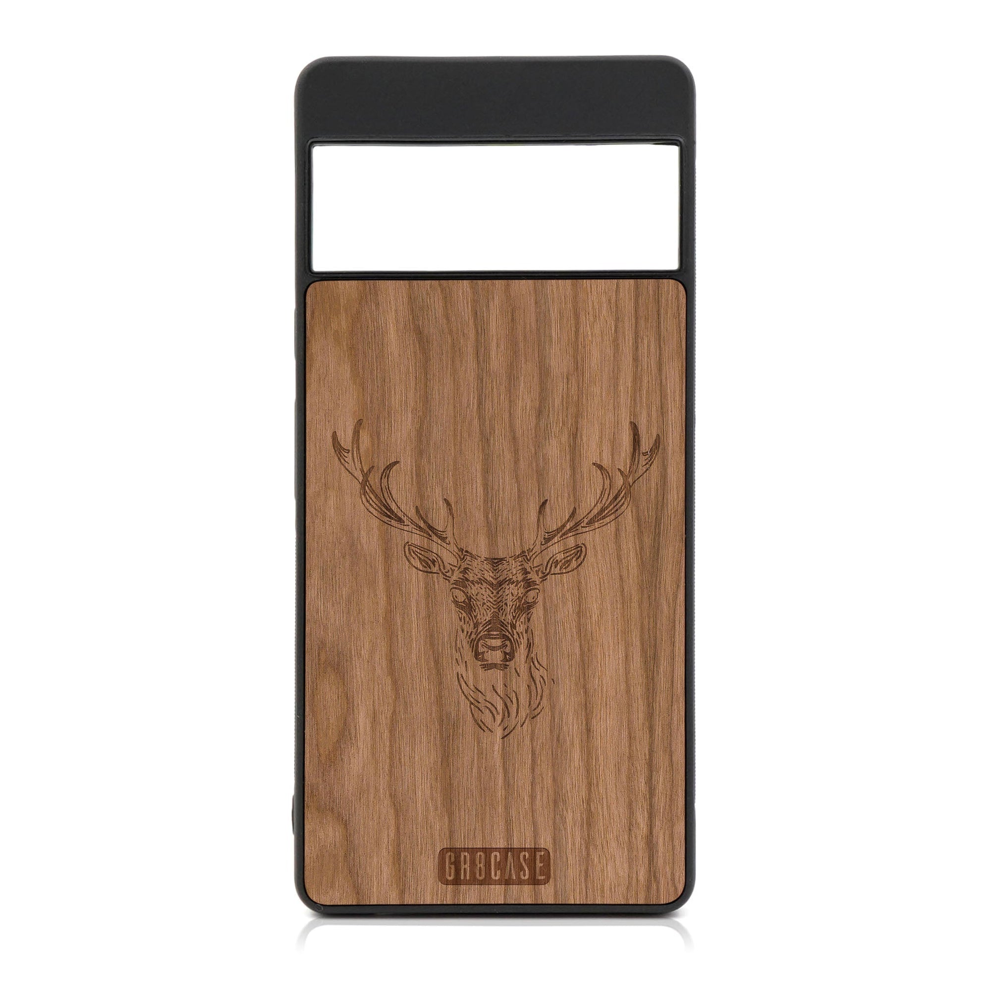 Buck Deer Design Wood Case For Google Pixel 7 Pro
