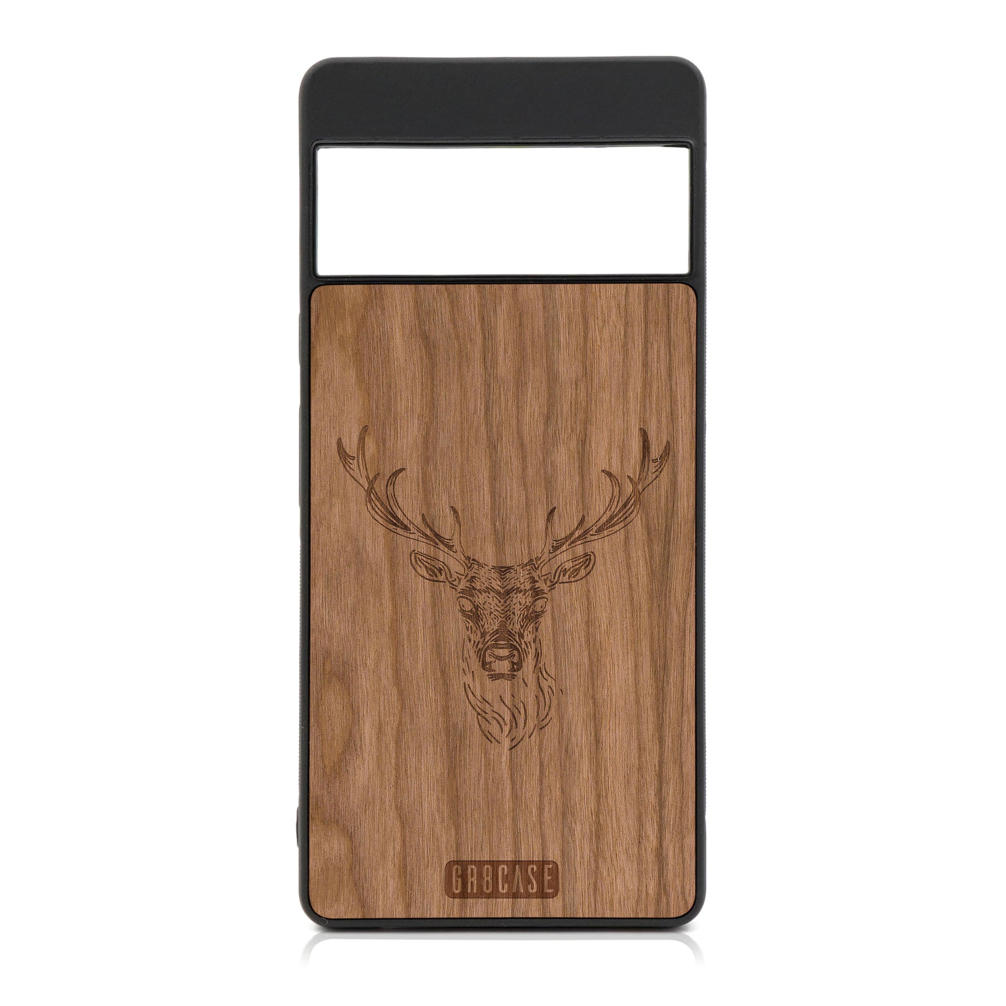 Buck Deer Design Wood Case For Google Pixel 6