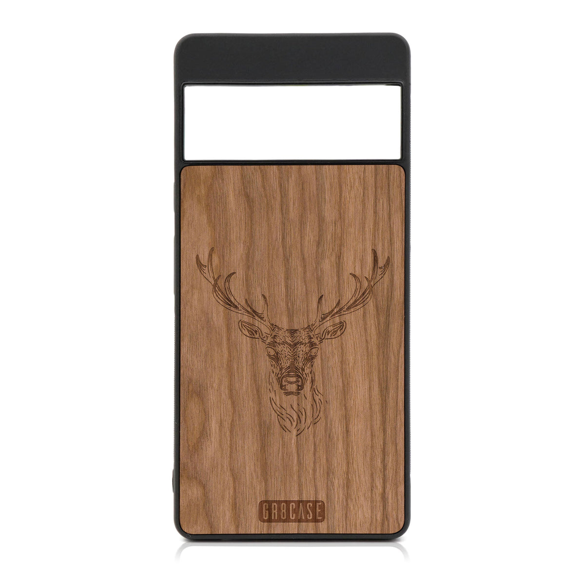Buck Deer Design Wood Case For Google Pixel 6 Pro