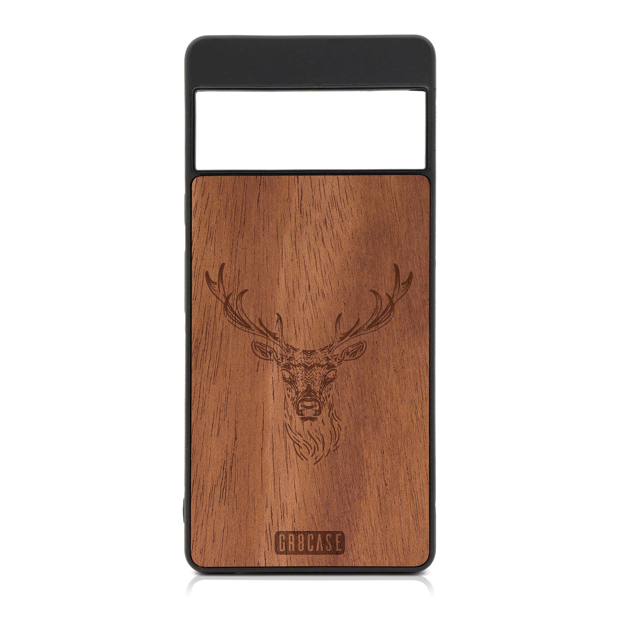 Buck Deer Design Wood Case For Google Pixel 6A