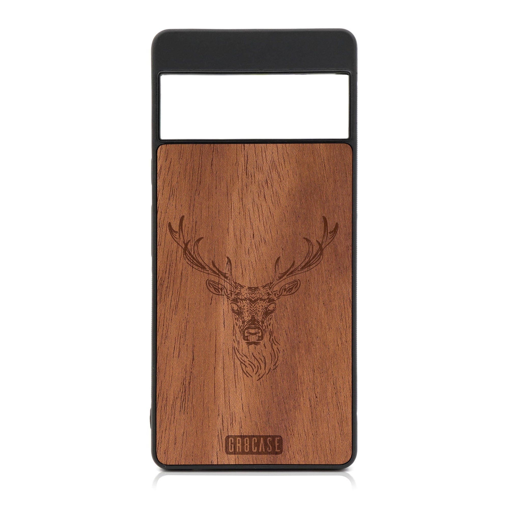 Buck Deer Design Wood Case For Google Pixel 6 Pro
