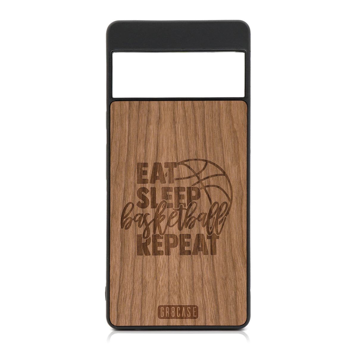 Eat Sleep Basketball Repeat Design Wood Case For Google Pixel 6