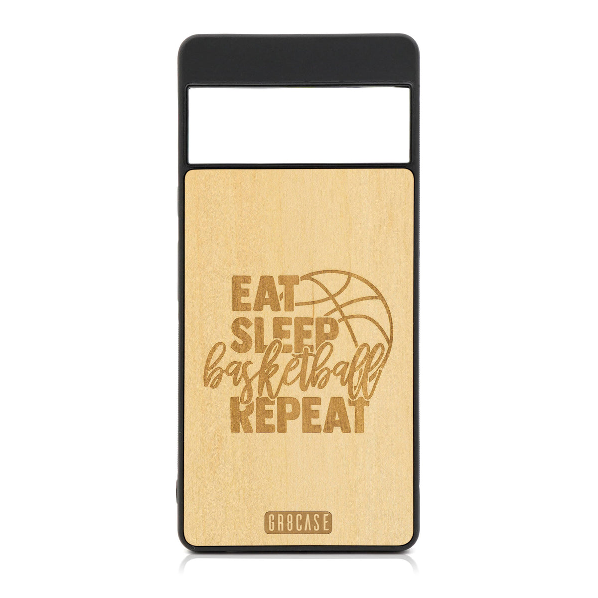 Eat Sleep Basketball Repeat Design Wood Case For Google Pixel 6