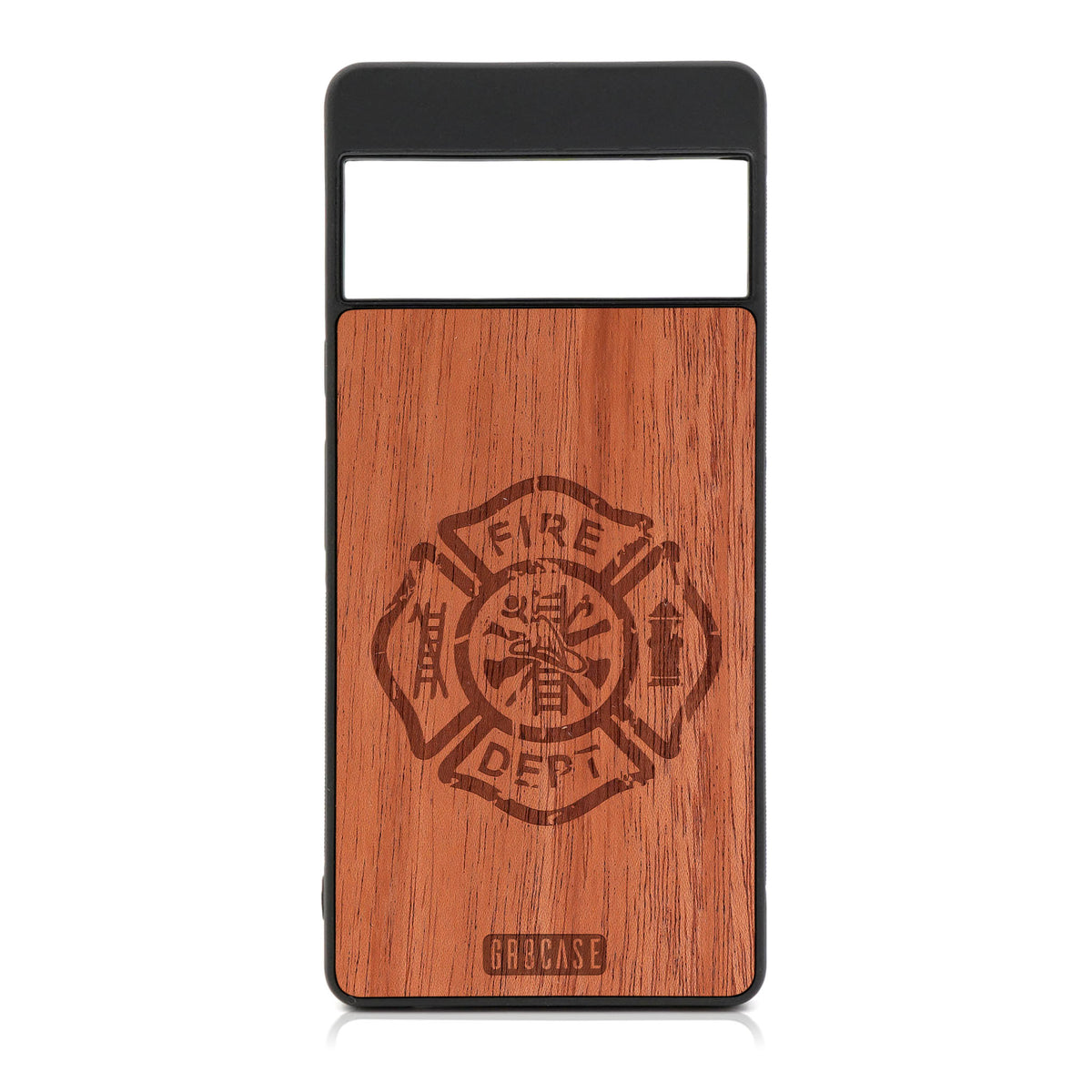 Fire Department Design Wood Case For Google Pixel 6