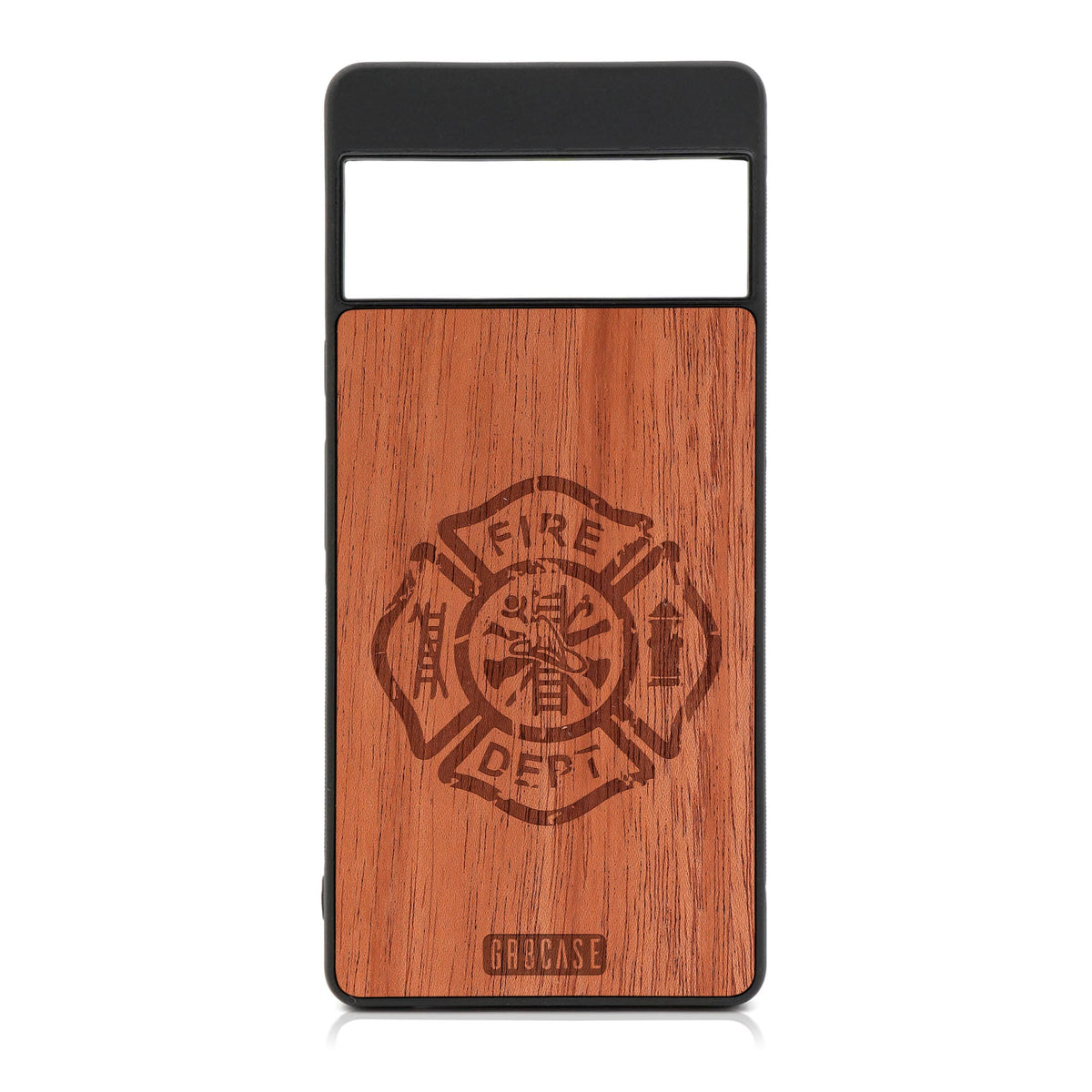 Fire Department Design Wood Case For Google Pixel 6 Pro