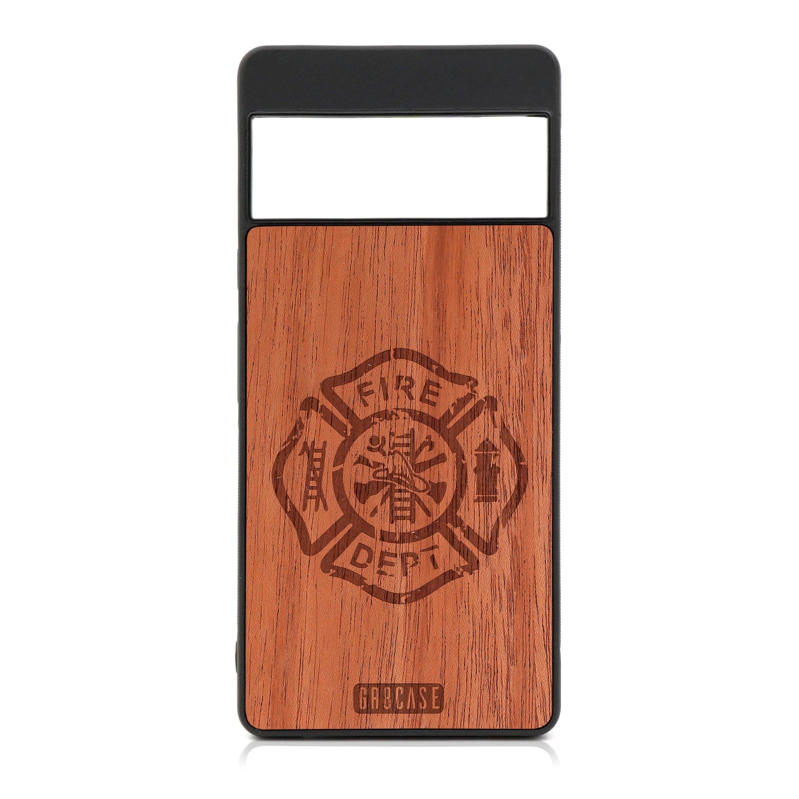 Fire Department Design Wood Case For Google Pixel 6 Pro