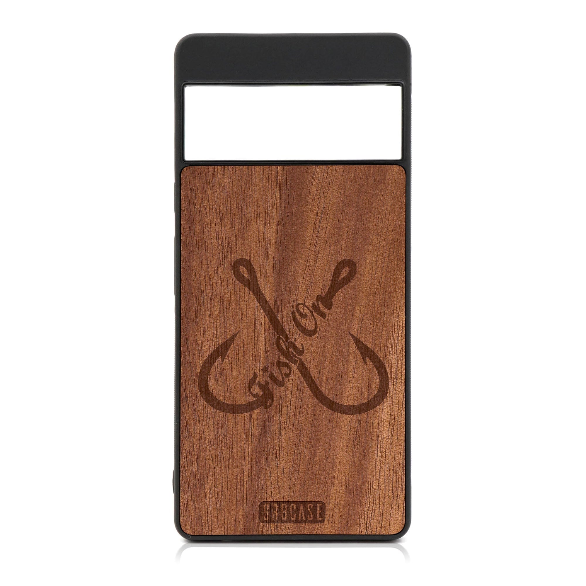 Fish On (Fish Hooks) Design Wood Case For Google Pixel 7