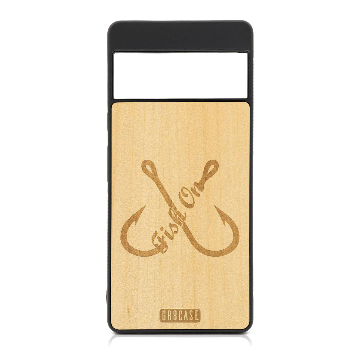 Fish On (Fish Hooks) Design Wood Case For Google Pixel 6