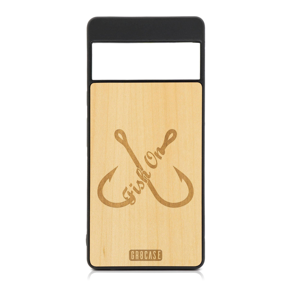 Fish On (Fish Hooks) Design Wood Case For Google Pixel 7