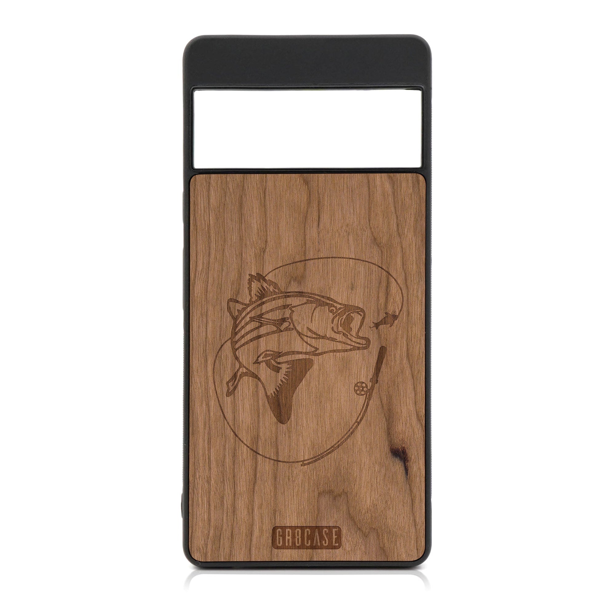 Fish and Reel Design Wood Case For Google Pixel 7 Pro