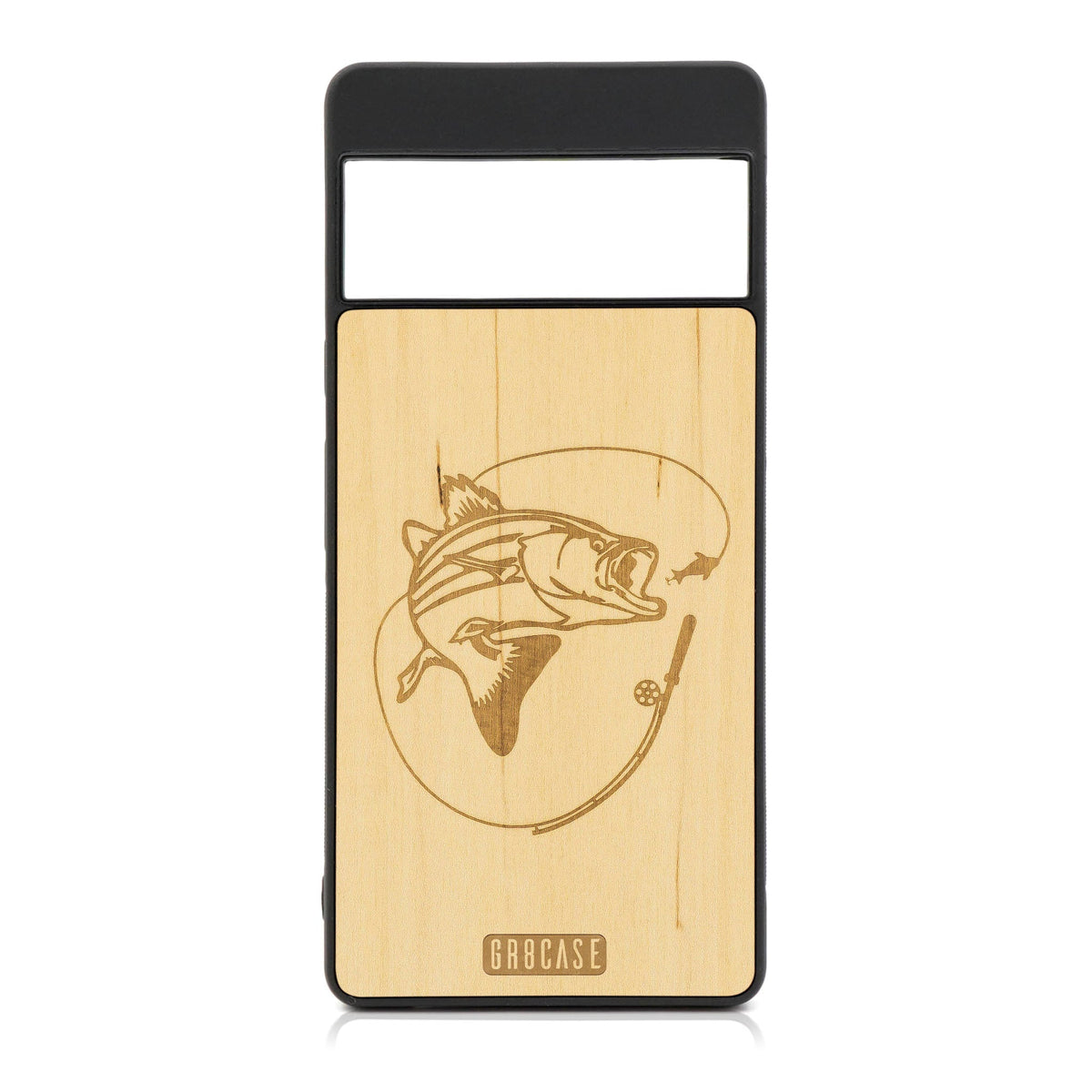 Fish and Reel Design Wood Case For Google Pixel 7 Pro