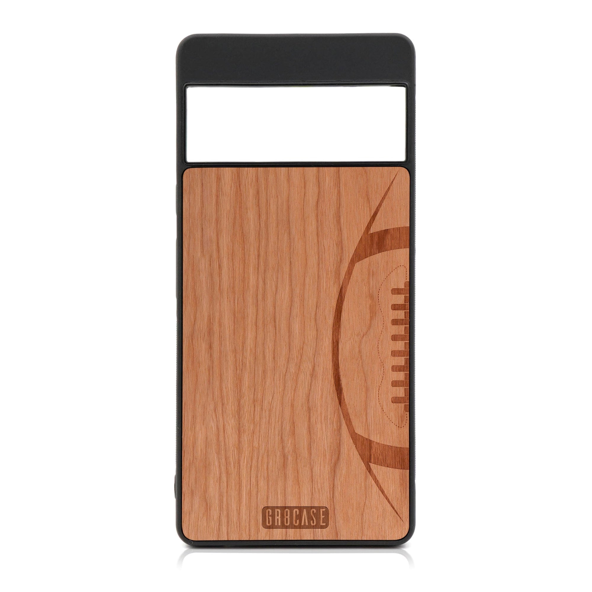 Football Design Wood Case For Google Pixel 6 Pro
