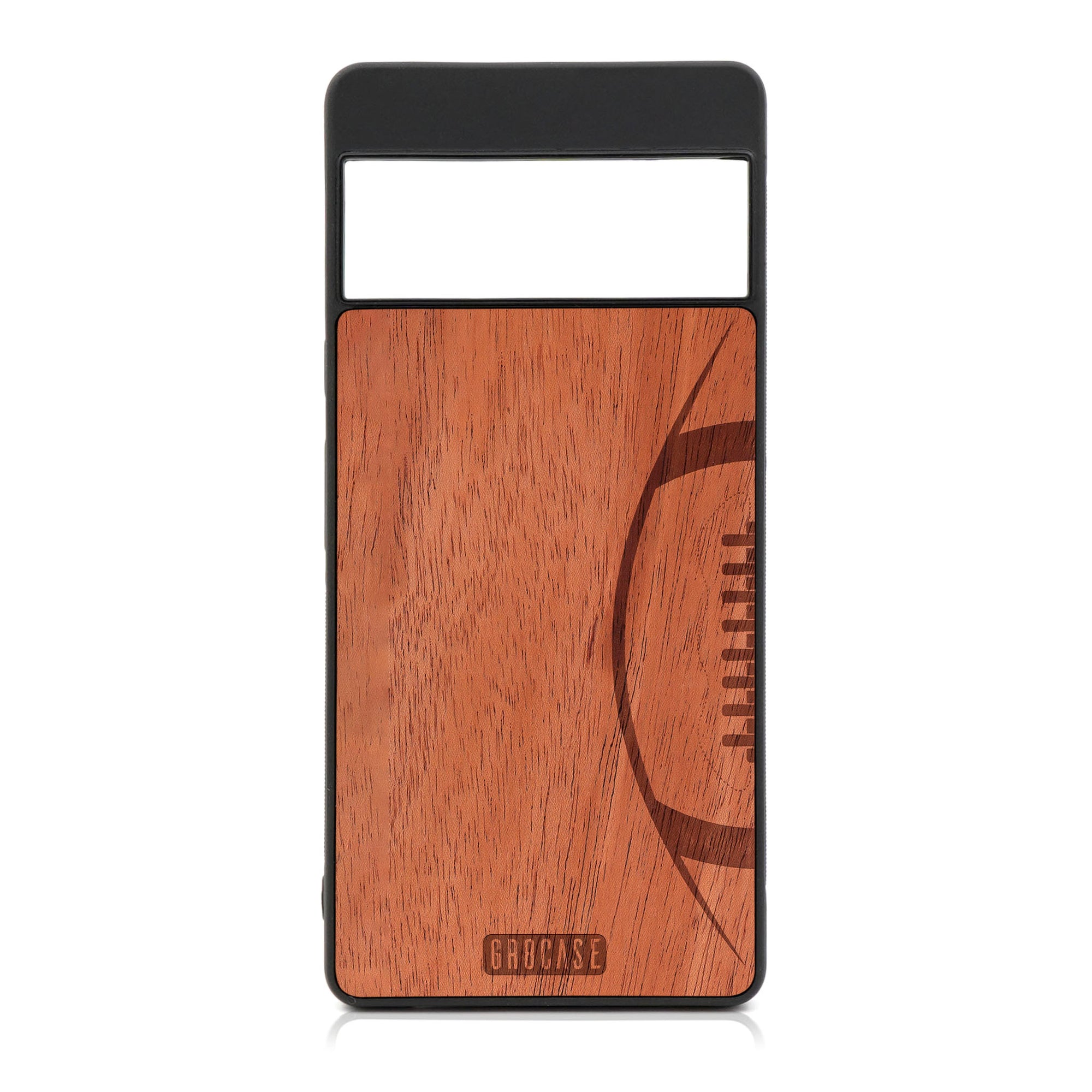 Football Design Wood Case For Google Pixel 6