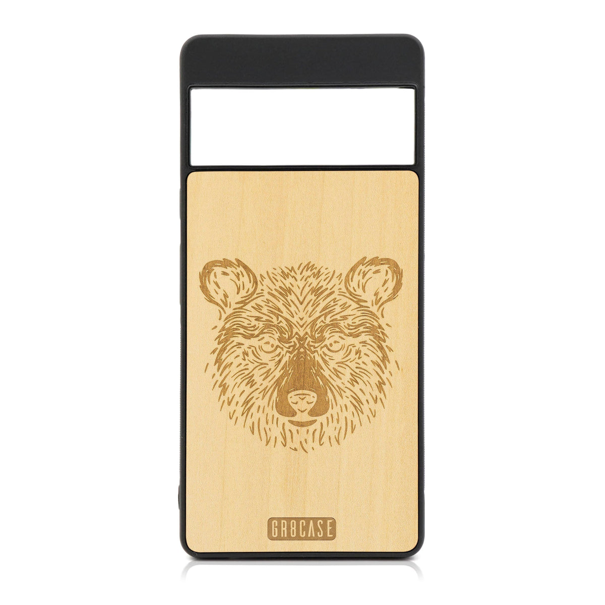 Furry Bear Design Wood Case For Google Pixel 6 Pro