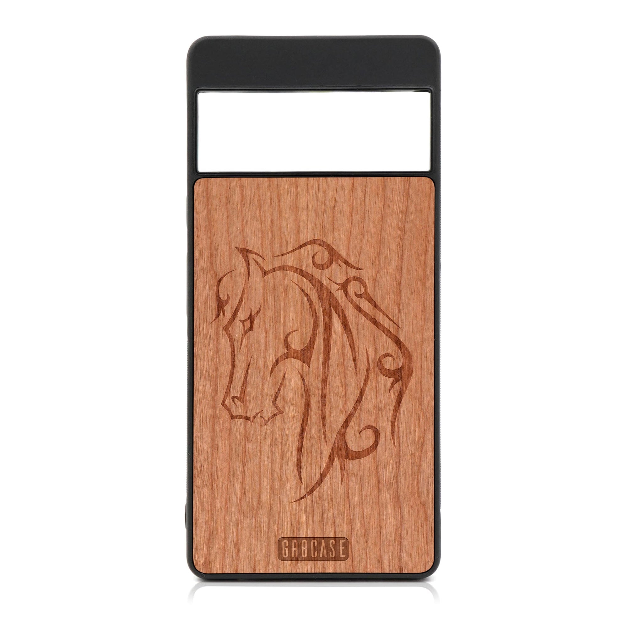 Horse Tattoo Design Wood Case For Google Pixel 6 Pro