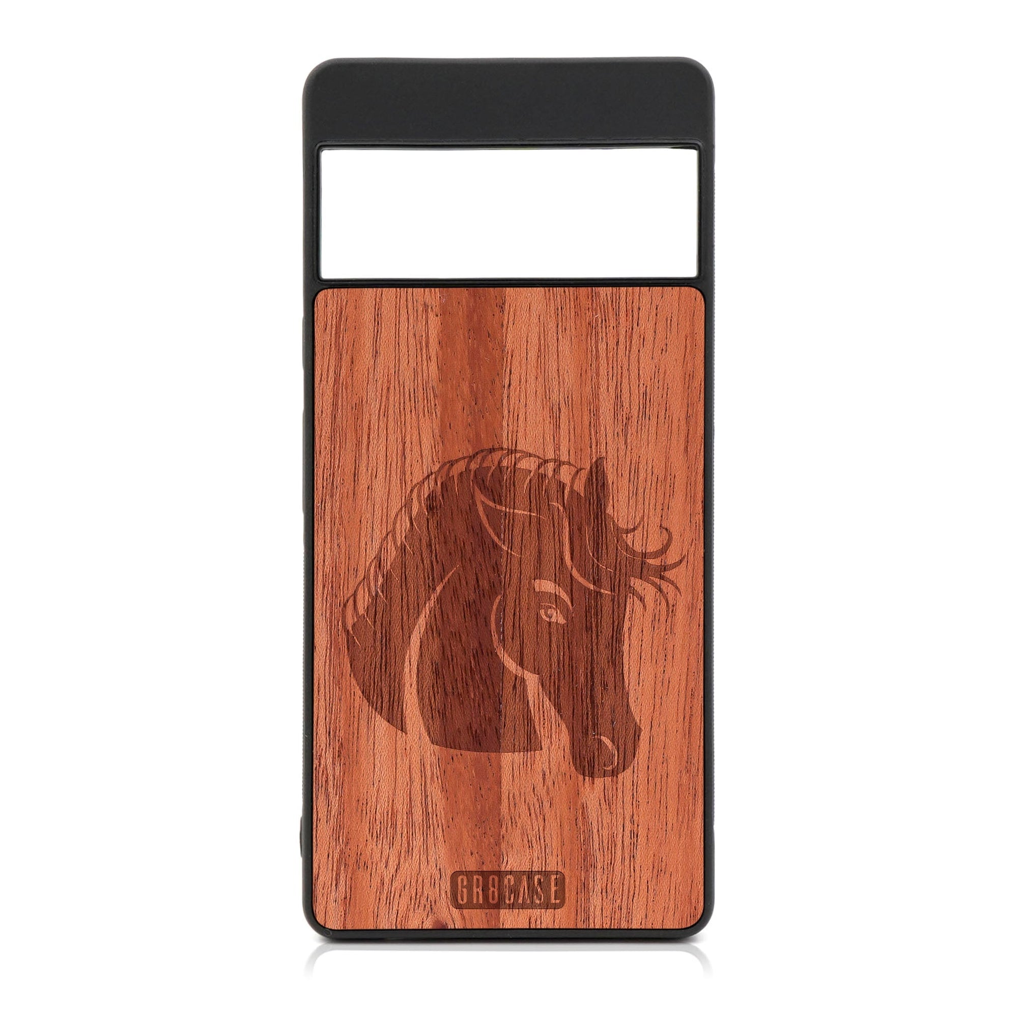 Horse Design Wood Case For Google Pixel 7 Pro