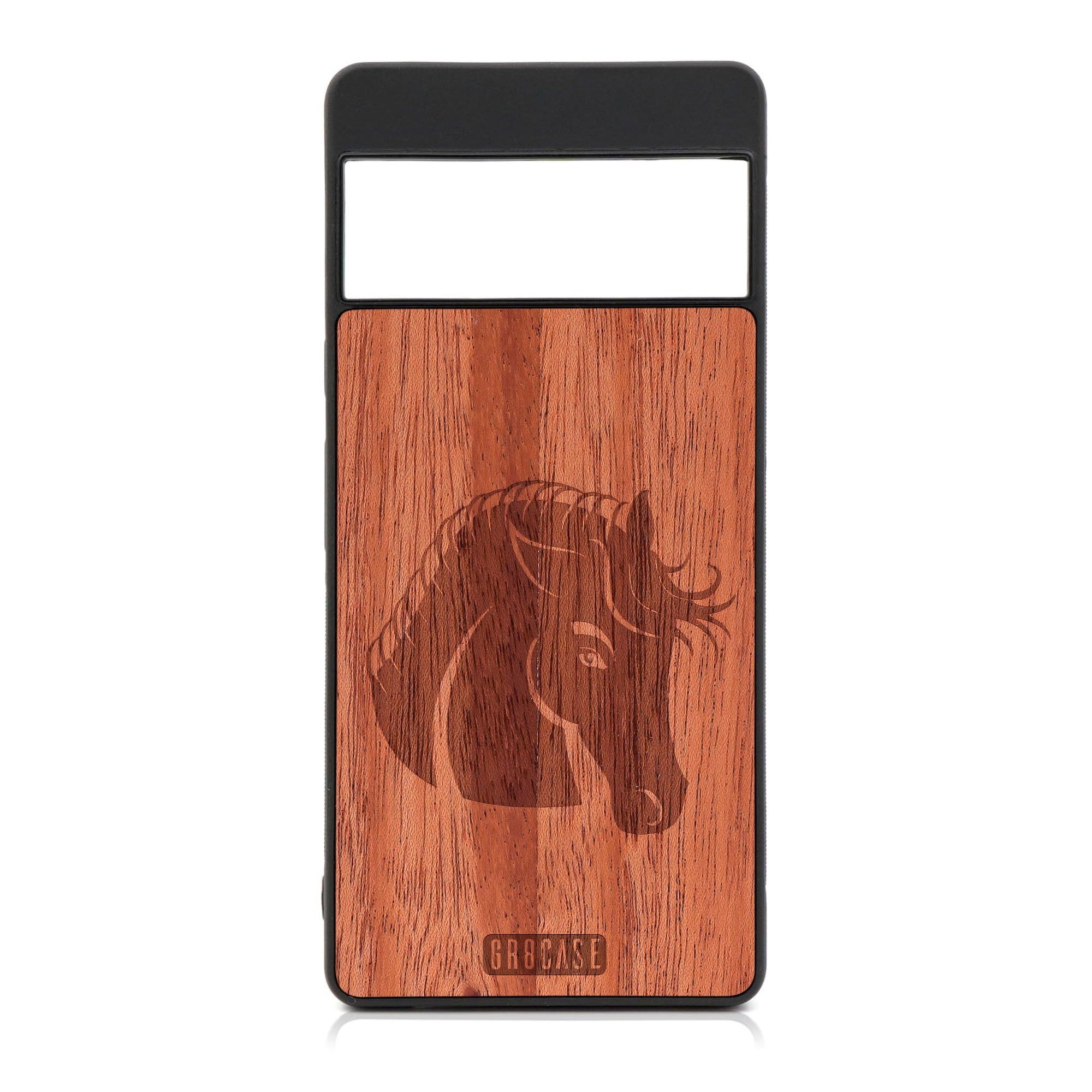 Horse Design Wood Case For Google Pixel 6 Pro