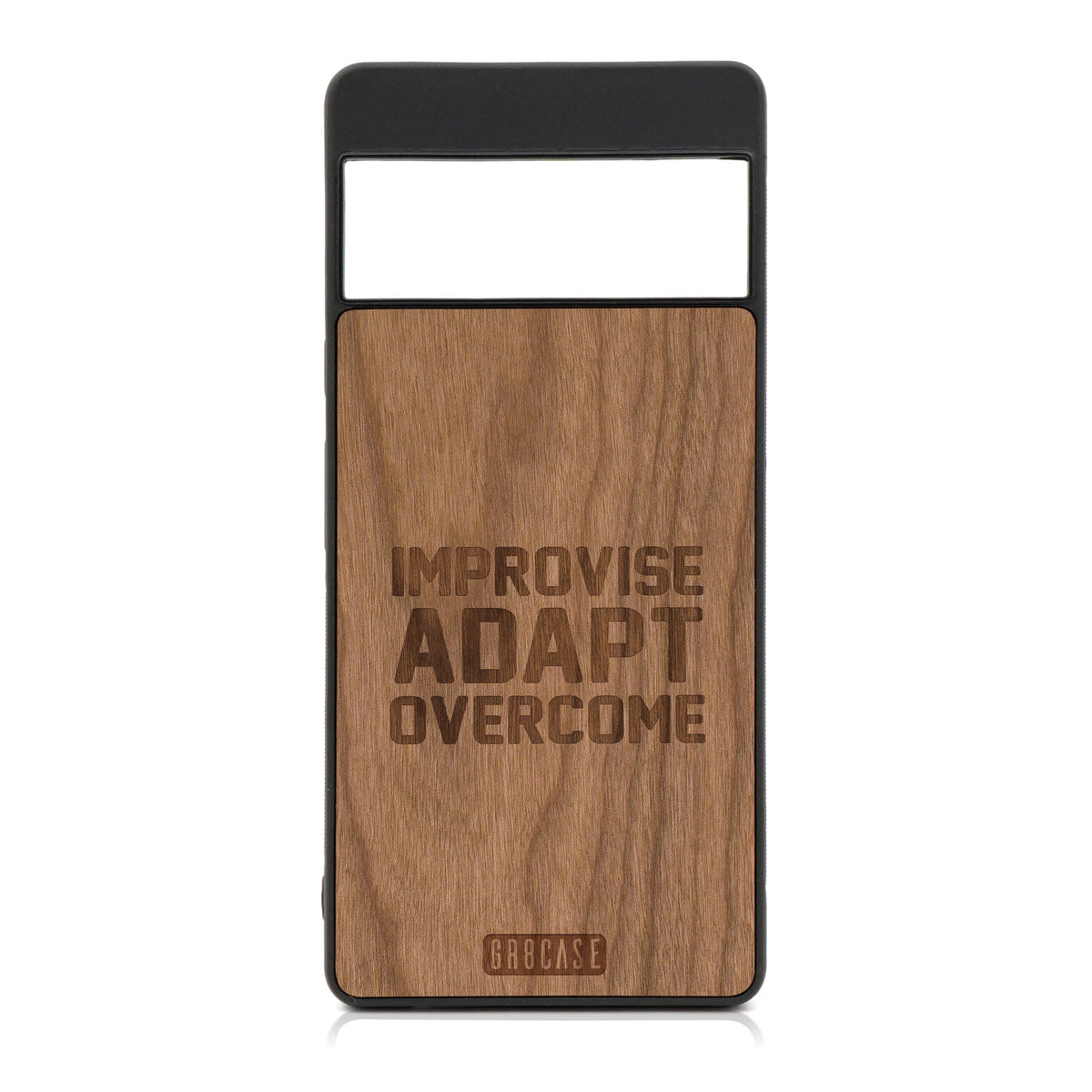 Improvise Adapt Overcome Design Wood Case For Google Pixel 7