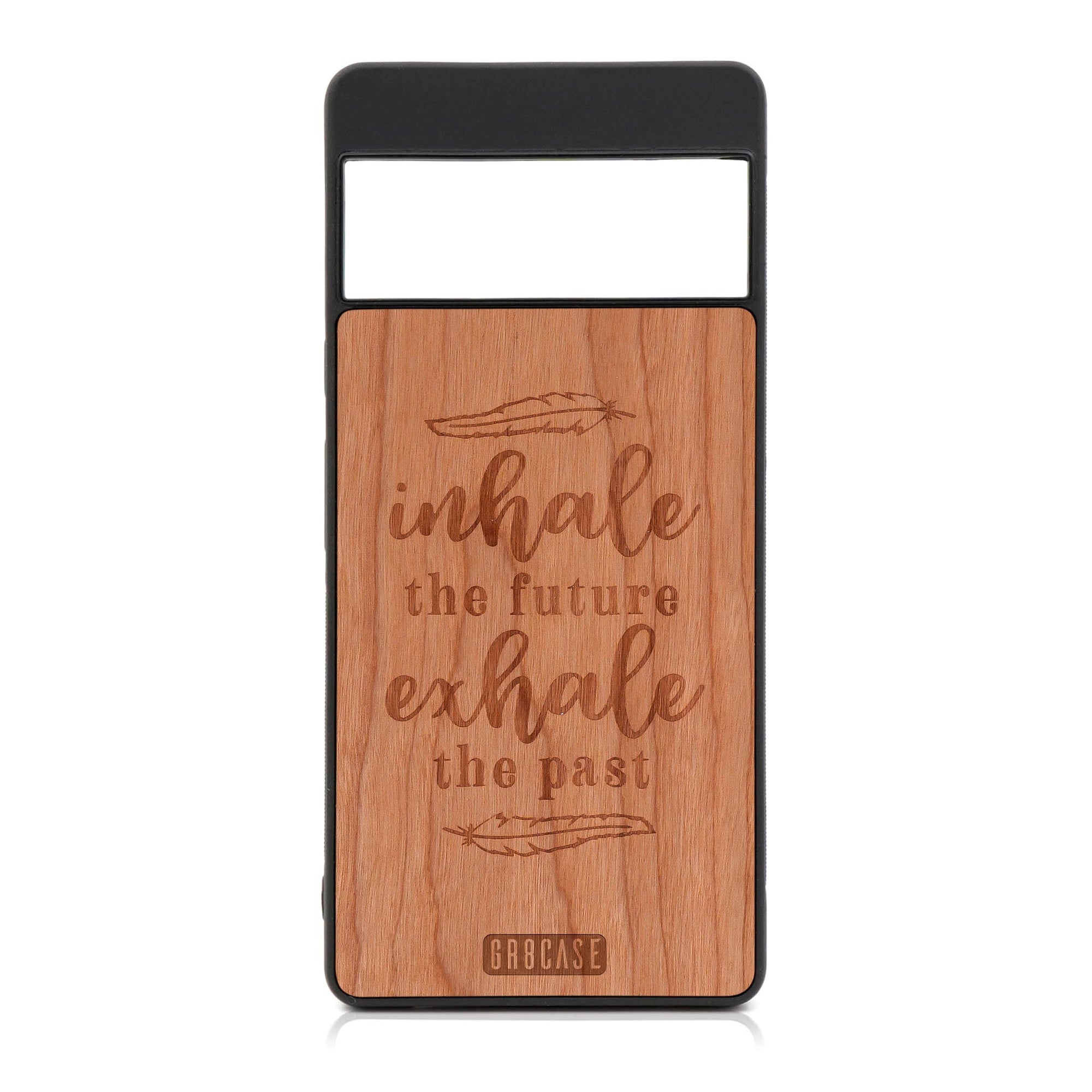 Inhale The Future Exhale The Past Design Wood Case For Google Pixel 7 Pro