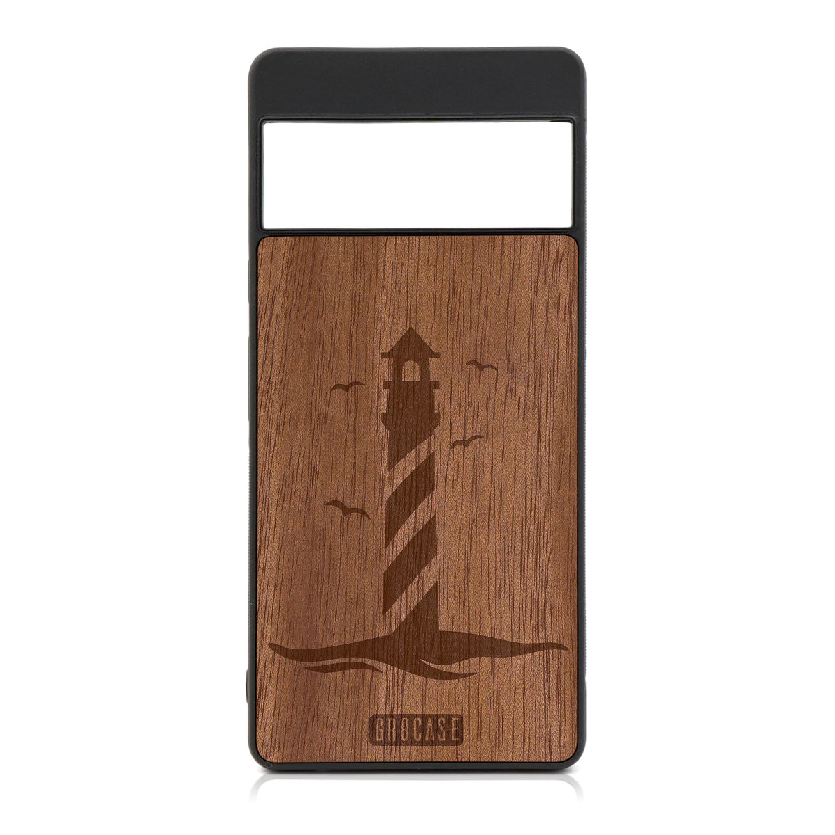 Lighthouse Design Wood Case For Google Pixel 6