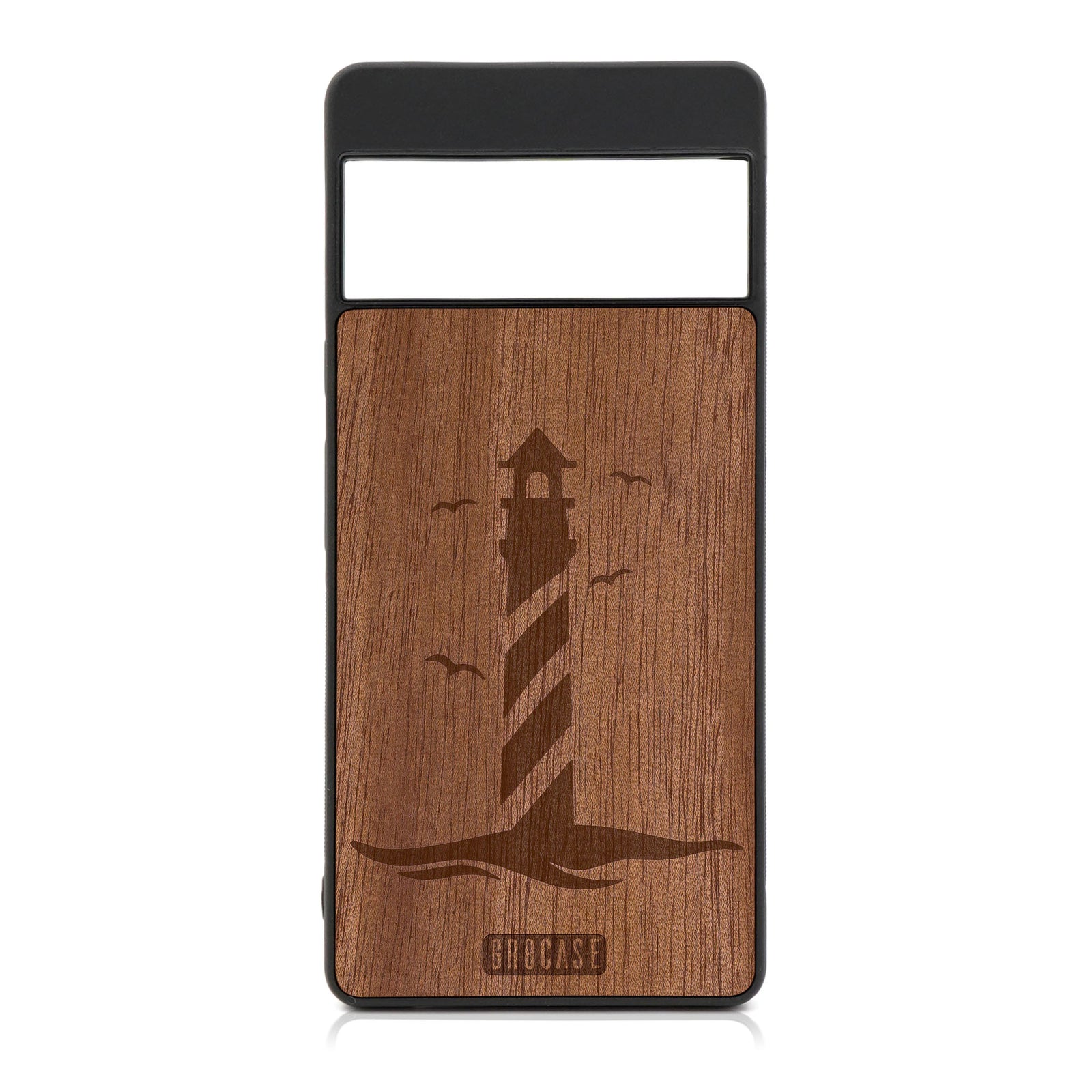 Lighthouse Design Wood Case For Google Pixel 6