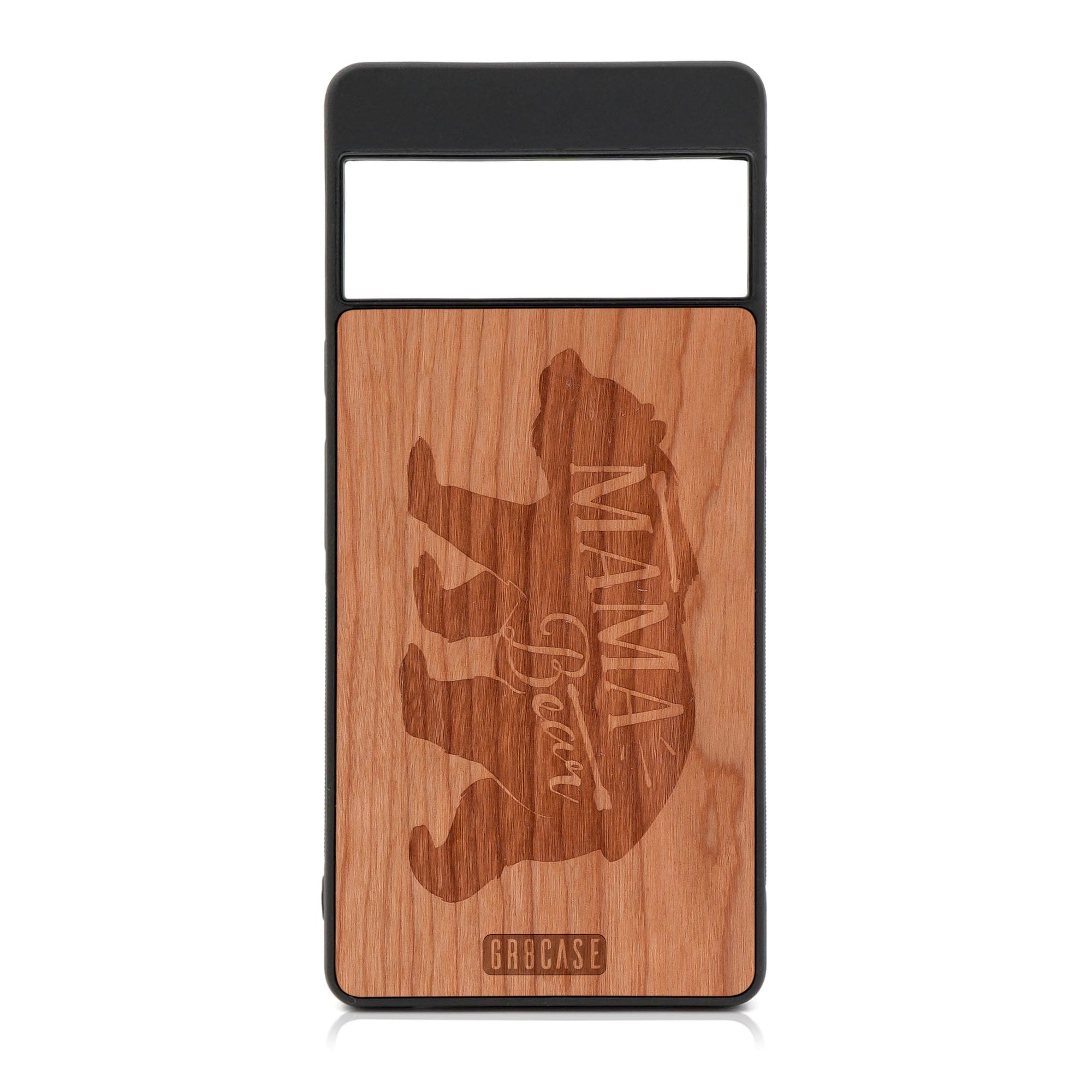 Mama Bear Design Wood Case For Google Pixel 6 Pro