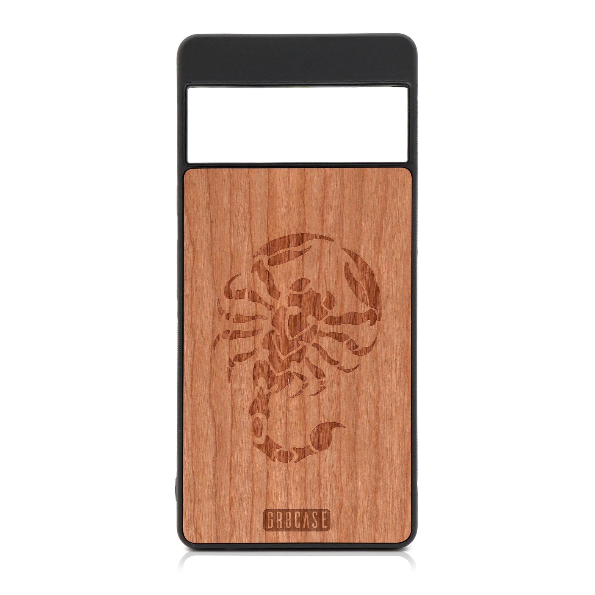 Scorpion Design Wood Case For Google Pixel 6