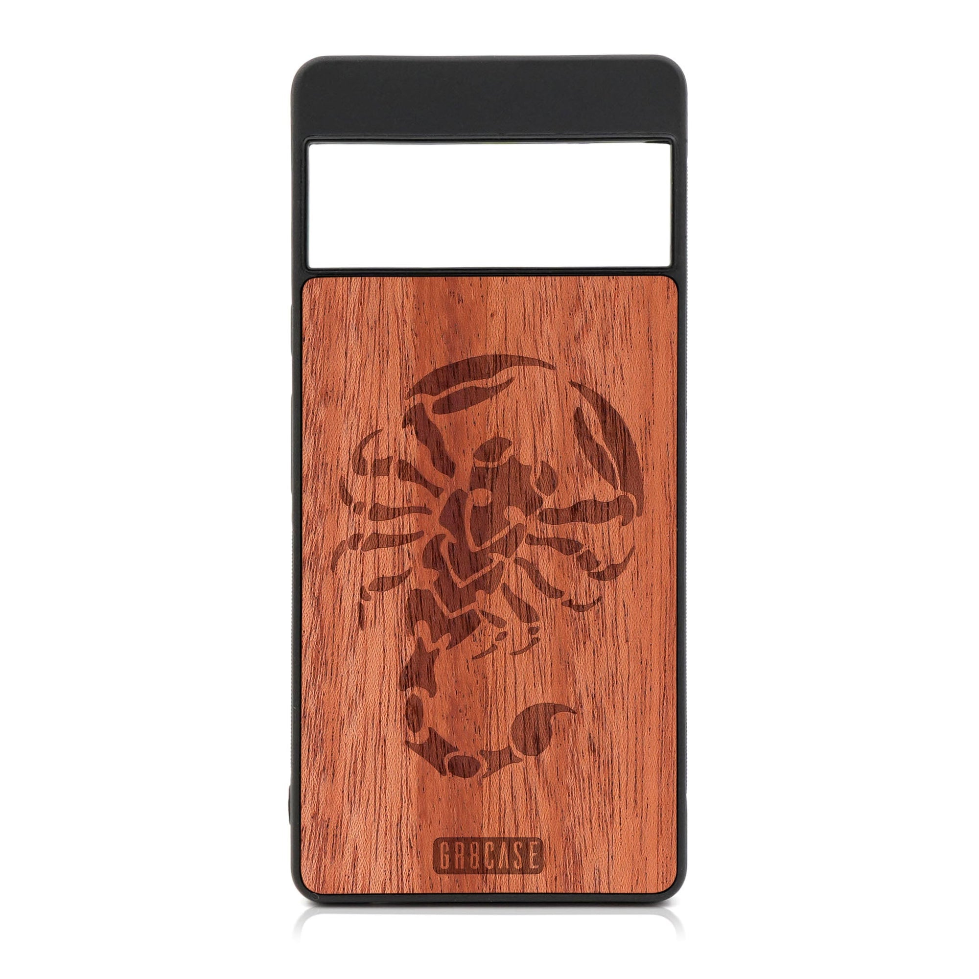 Scorpion Design Wood Case For Google Pixel 6 Pro