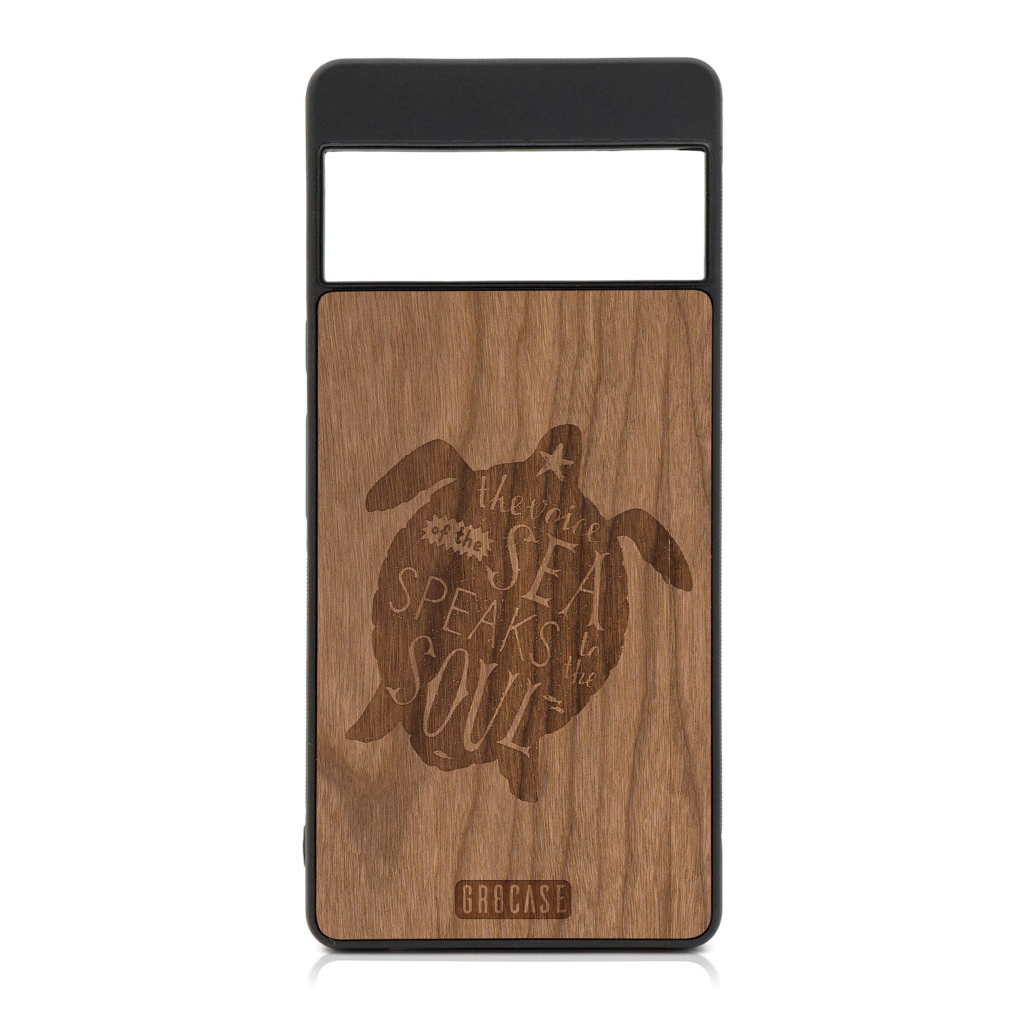 The Voice Of The Sea Speaks To The Soul (Turtle) Design Wood Case For Google Pixel 6 Pro