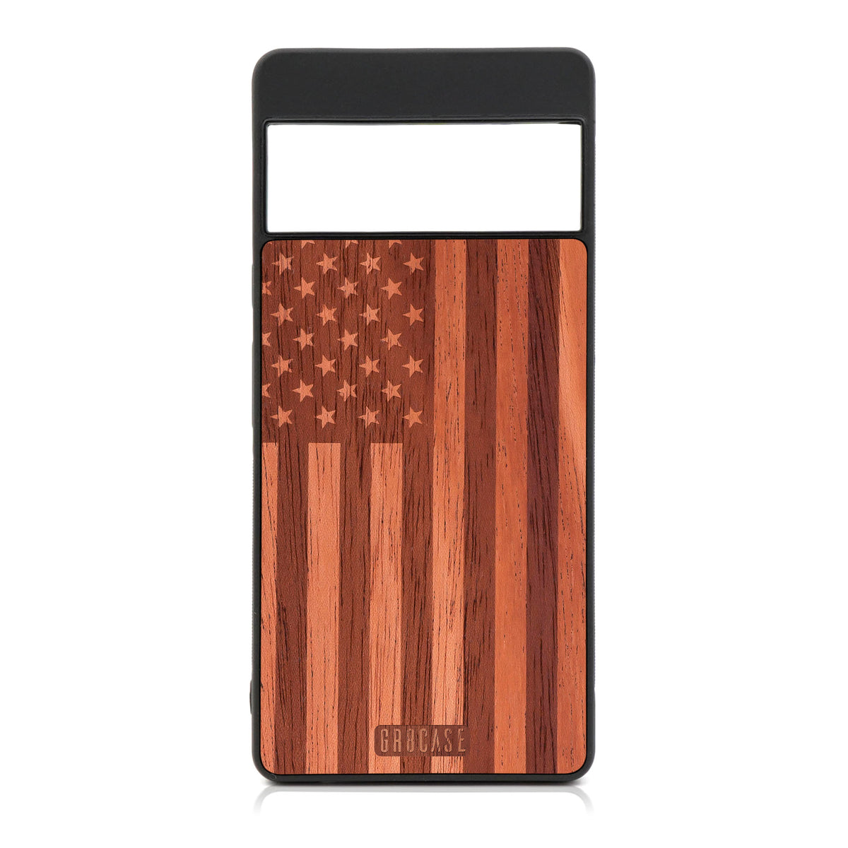 USA Flag Design Wood Case For Google Pixel 6