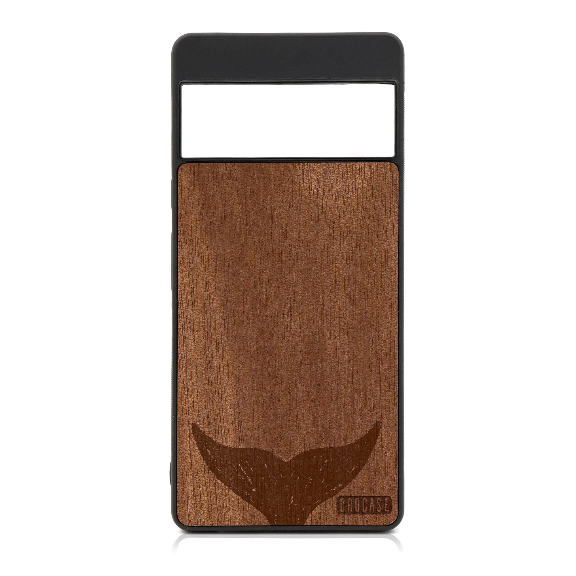 Whale Tail Design Wood Case For Google Pixel 7 Pro