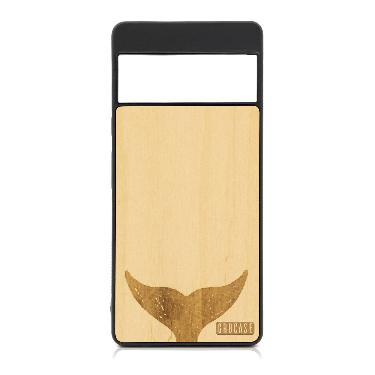 Whale Tail Design Wood Case For Google Pixel 6