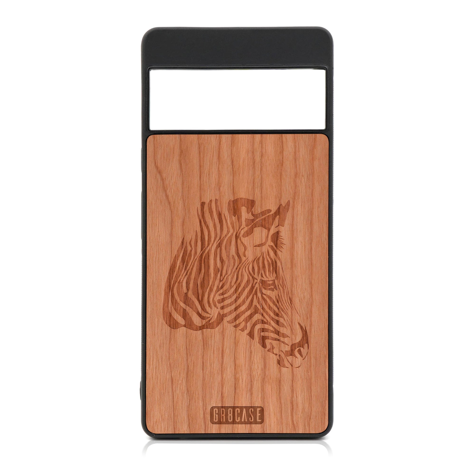 Zebra Design Wood Case For Google Pixel 6