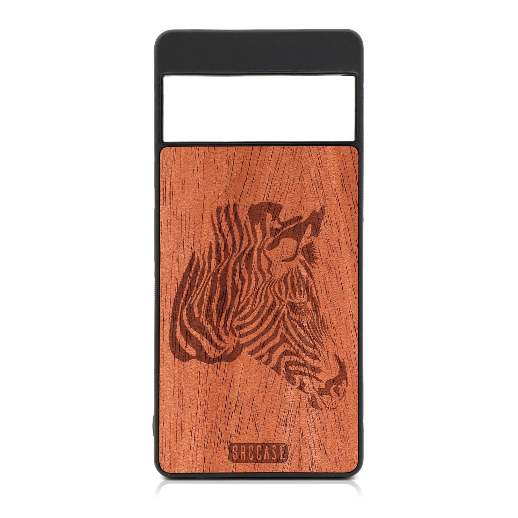Zebra Design Wood Case For Google Pixel 6